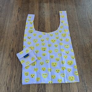 BAGGU Tote - Light purple / yellow hearts with faces